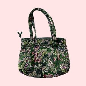 Retired Chelsea Green Vera Bradley Paisley Quilted Tote